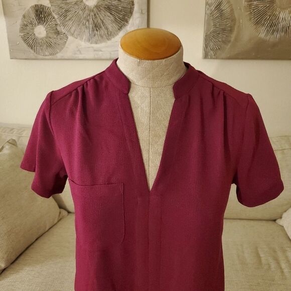 Lush Split Neck Shift Dress - Picture 3 of 11